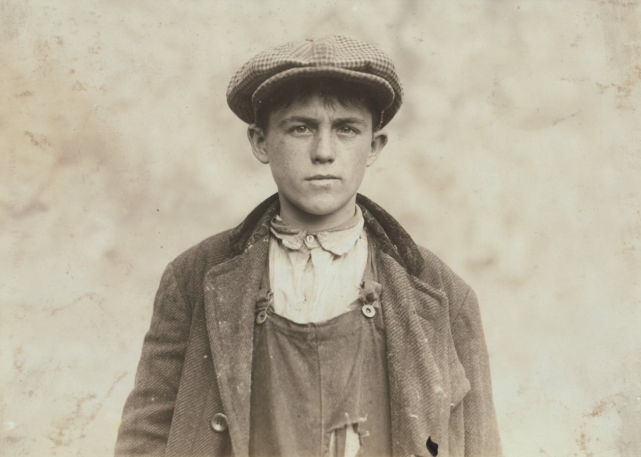James Donovan - Varredor Irlandês em Fall River Iron Works de Lewis Wickes Hine