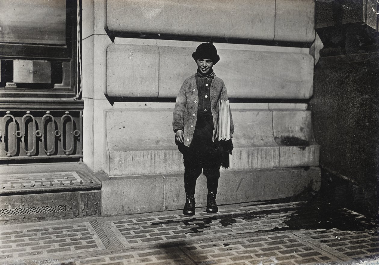 Vendedor de jornais de Lewis Wickes Hine