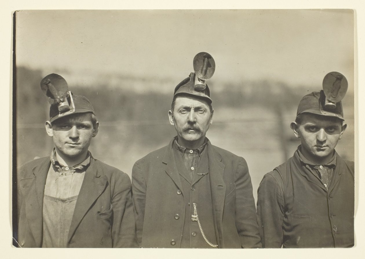 Antigos, Mineiros da Pensilvânia, (Virgínia Ocidental) de Lewis Wickes Hine