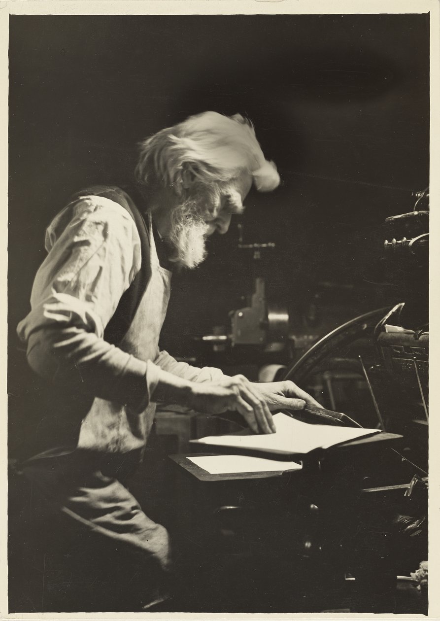 Impressora em Nova York, 1905 de Lewis Wickes Hine