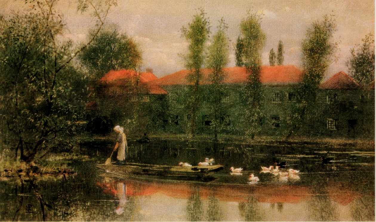 A lagoa no William Morriss trabalha em Merton de Lexden L. Pocock