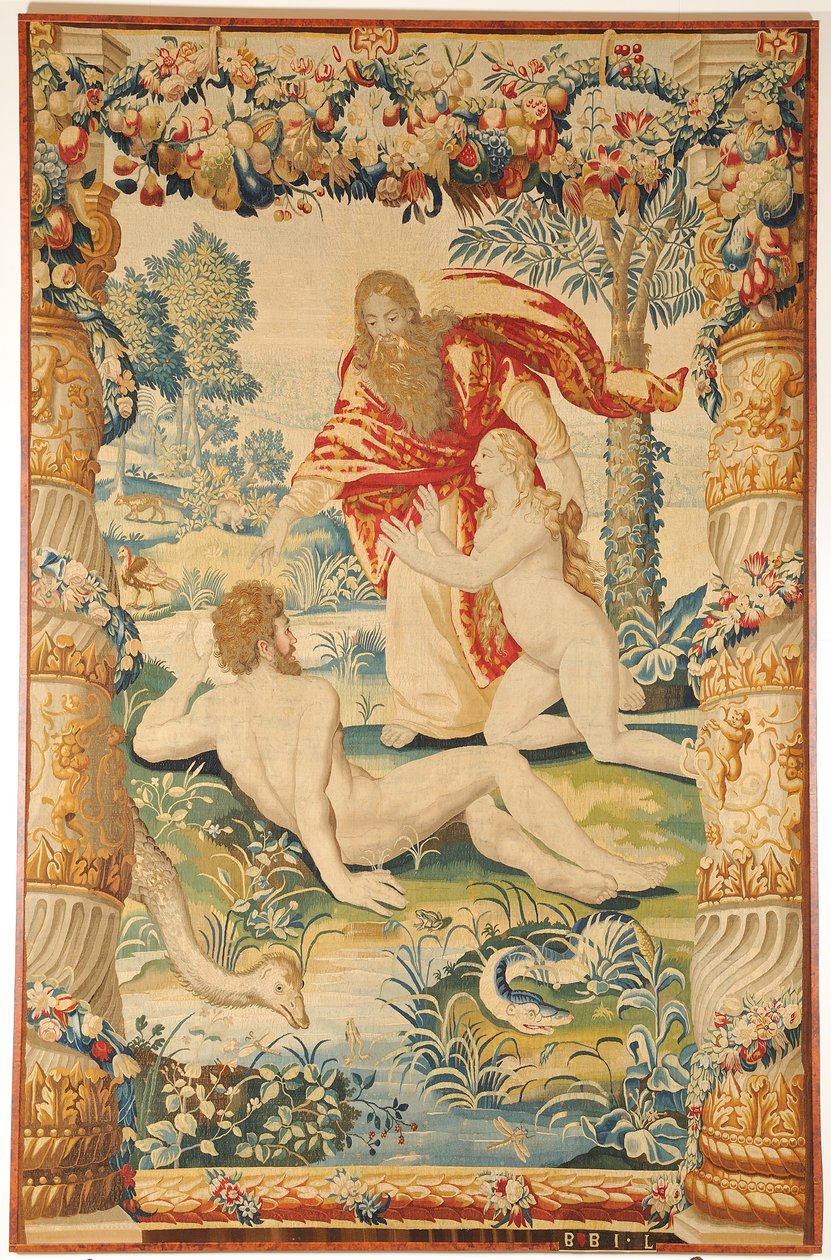 Tapeçaria de Adão e Eva, c. 1650-1660 de Leyniers Workshop