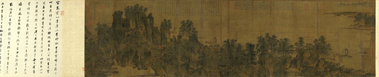 Cenário Íntimo do Rio e Montanhas (江山 小 景) de Li Tang