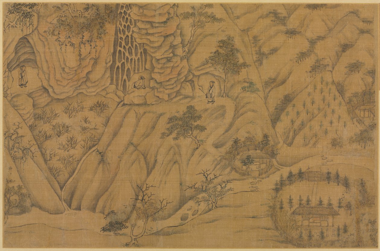 Habitação nas montanhas Longmian ("Dragão Adormecido") de Li Gonglin