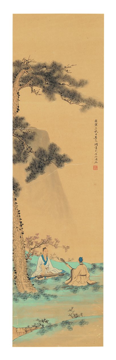 Dois músicos, 1758 de Li Wenyuan