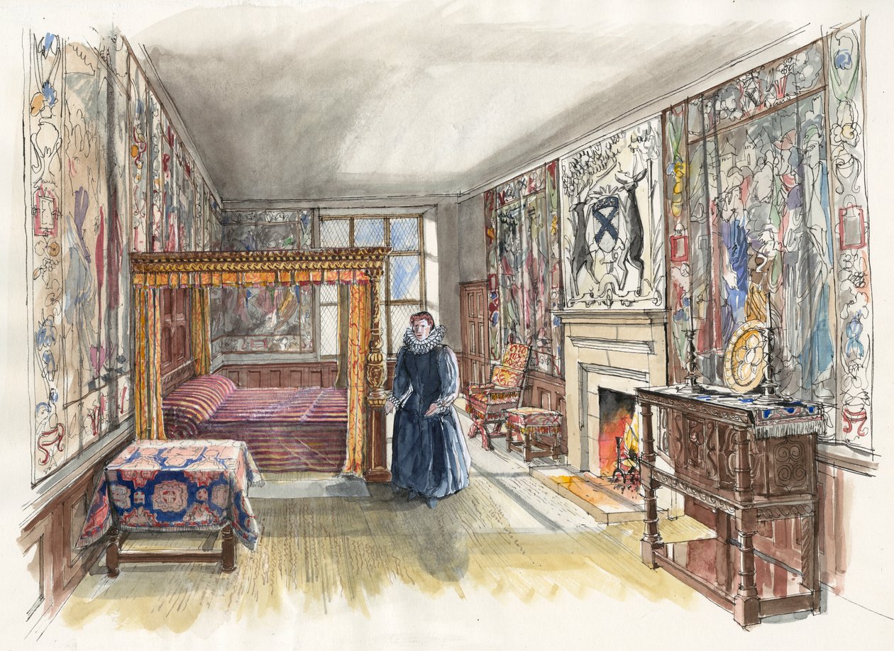 Hardwick Old Hall, 1601, c2000-2010.   de Liam Wales