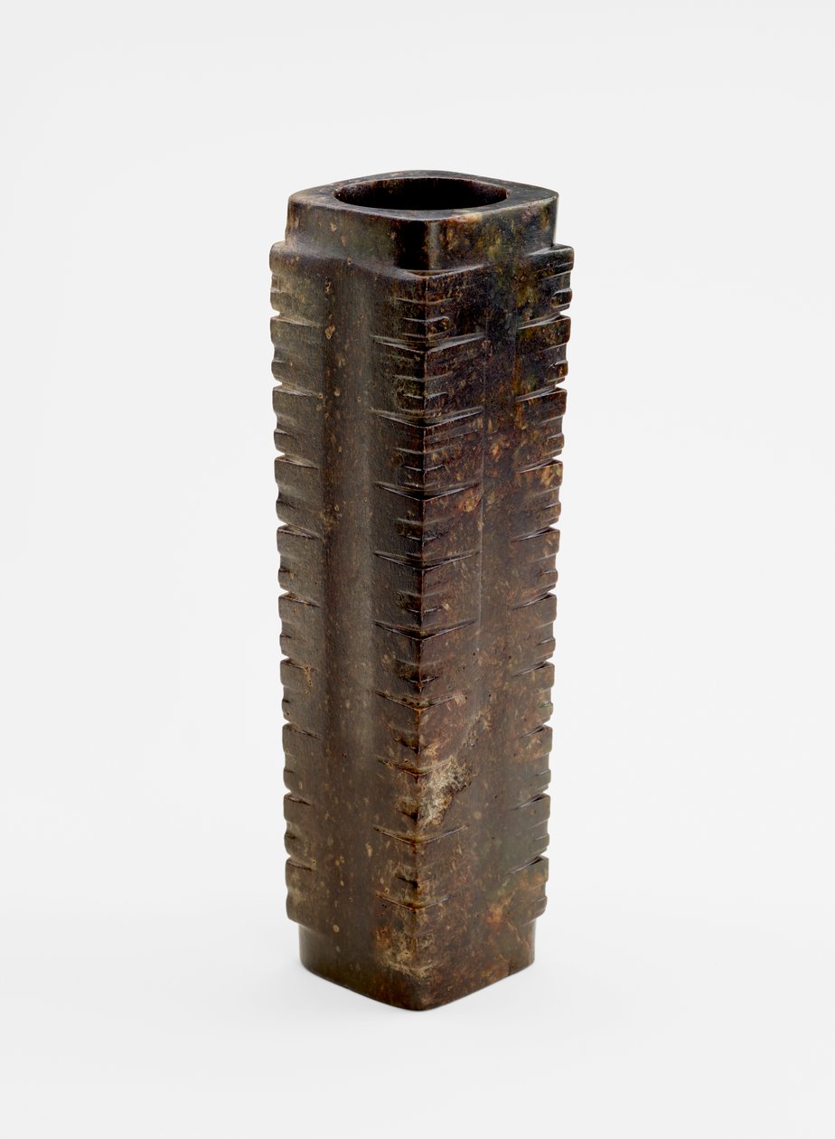 Tubo de dez camadas com máscaras, c.3300-2250 BC de Liangzhu culture