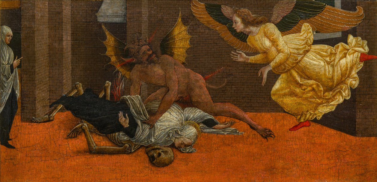 Santa Francisca de Roma atormentada por Satanás de Liberale da Verona