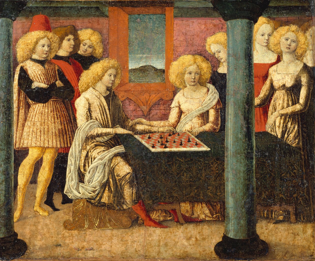 Os jogadores de xadrez, ca. 1475 de Liberale da Verona