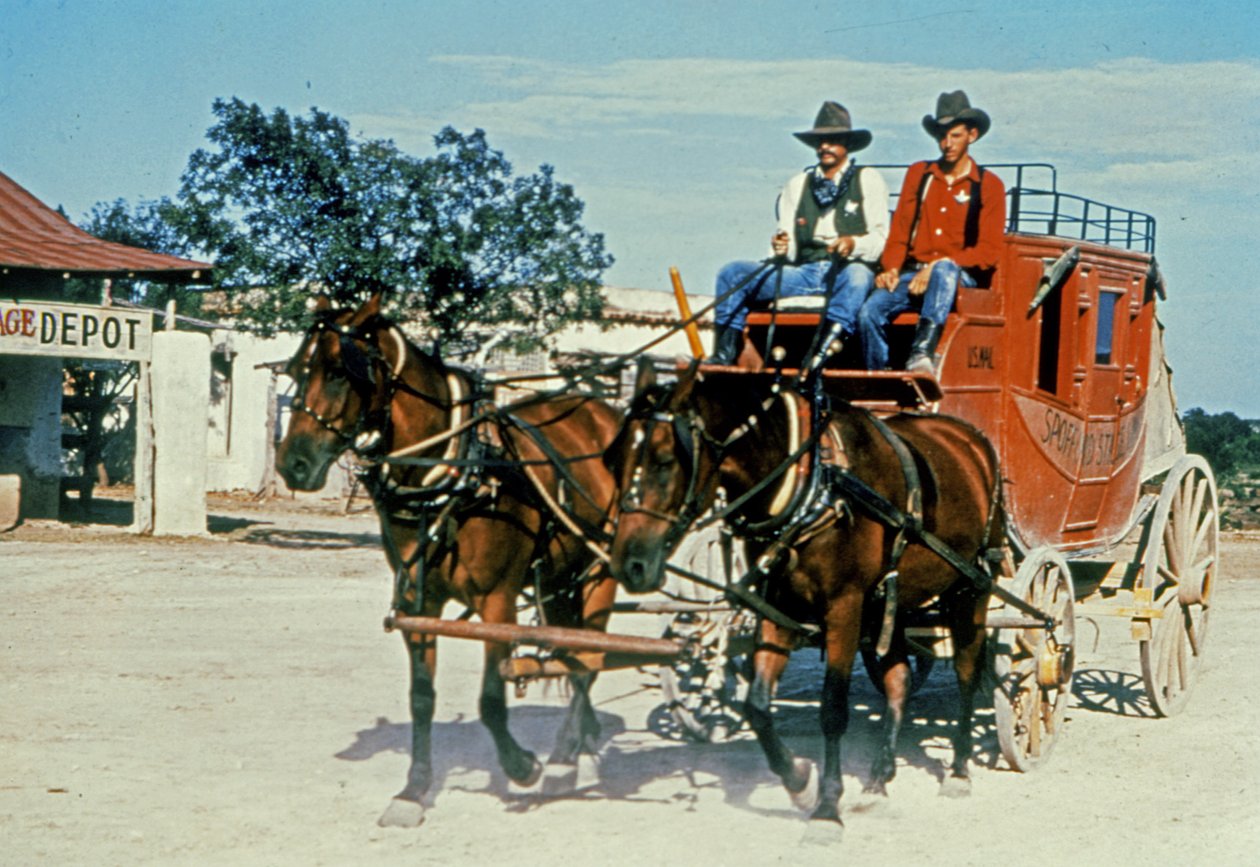 Uma diligência restaurada na Alamo Village, Bracketville, Texas (foto) de Unbekannt Unbekannt