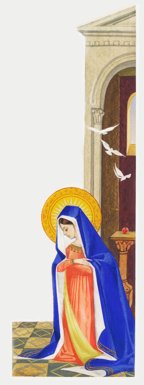 Anunciação a Maria, desenho de Unbekannt Unbekannt