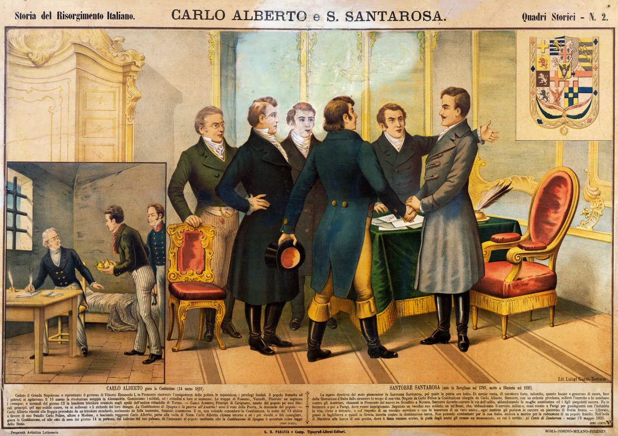 Carlo Alberto jura pela Constituição, 14 de março de Unbekannt Unbekannt