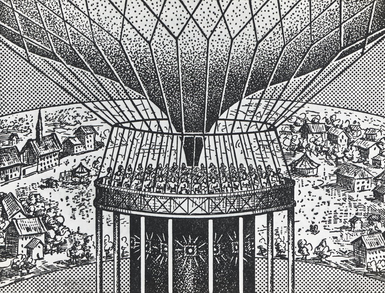 Cineorama de Raoul Grimoin-Sanson (1860-1941), ancestral do sistema de projecção circular de Cinerama de Unbekannt Unbekannt