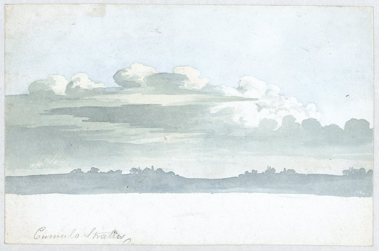 Estudo sobre nuvens por Luke Howard, c 1808-1811 de Unbekannt Unbekannt