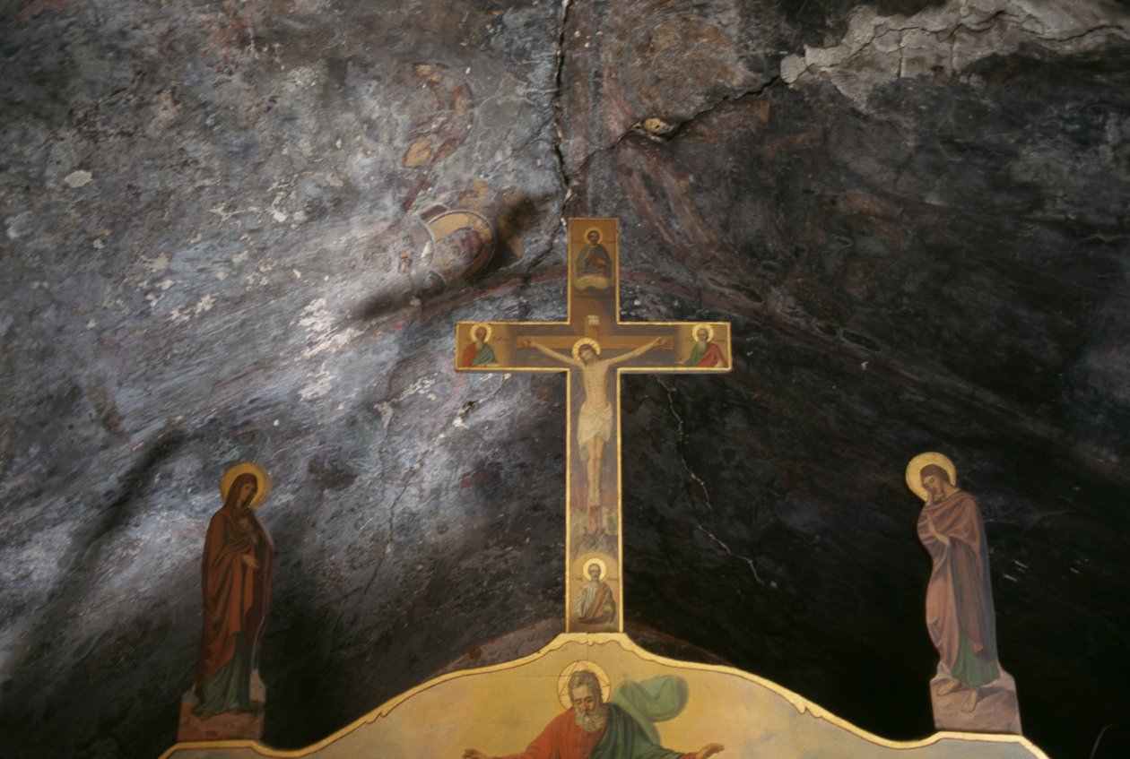 Crucifixo na igreja de Agios Mamas, Kantanos, Creta, Grécia (foto) de Unbekannt Unbekannt
