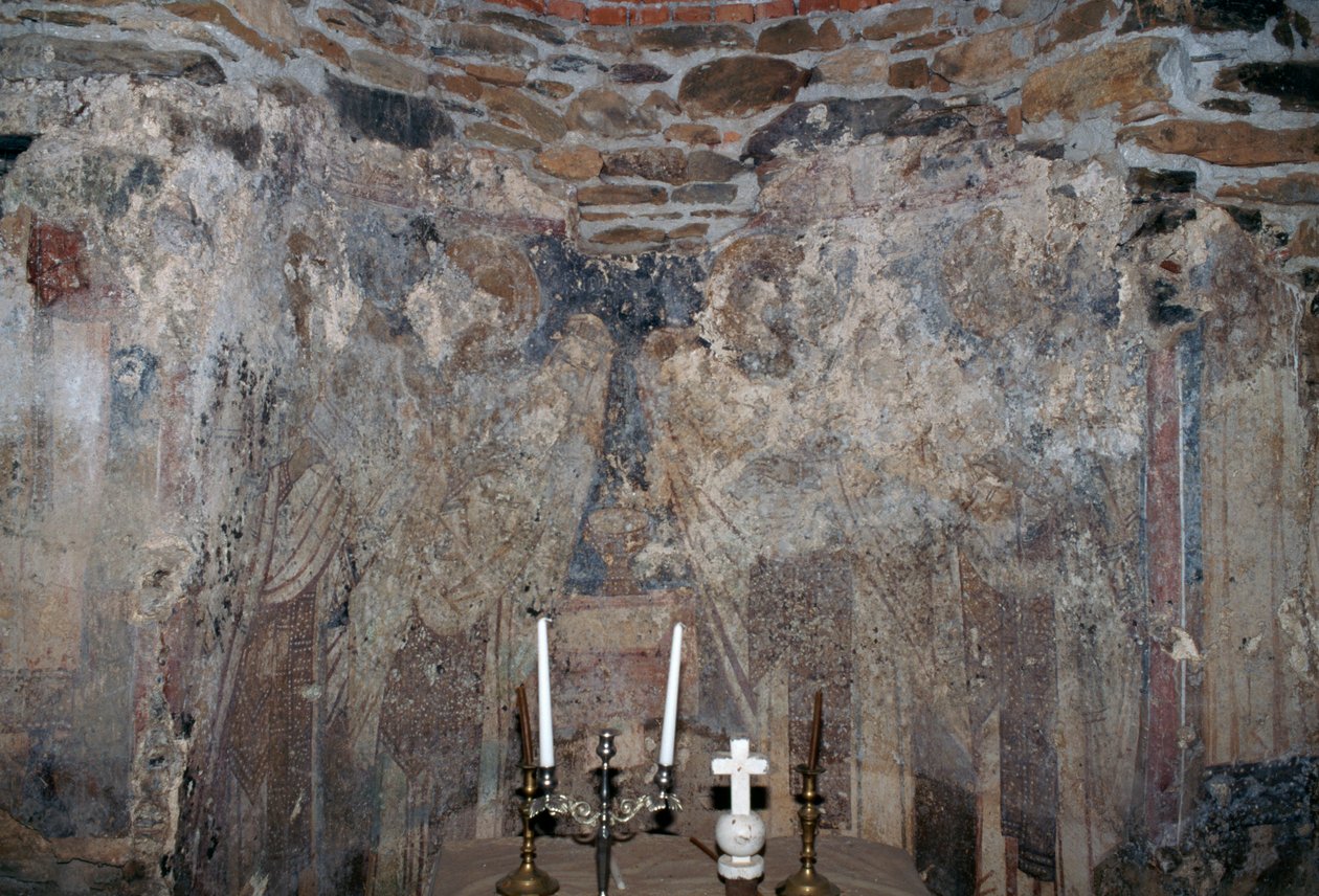 Afresco danificado na igreja em Kantanos, Creta, Grécia (foto) de Unbekannt Unbekannt