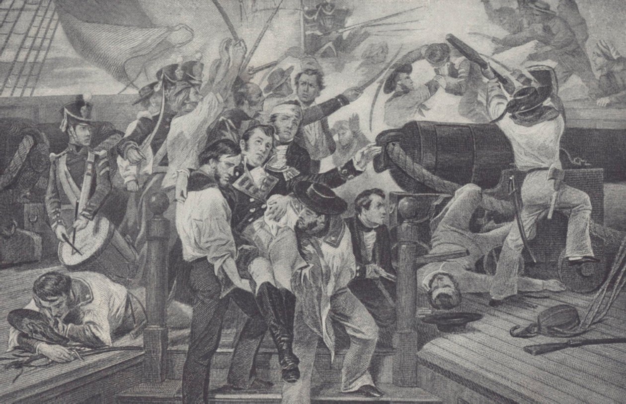 Morte de James Lawrence (litho) de Unbekannt Unbekannt