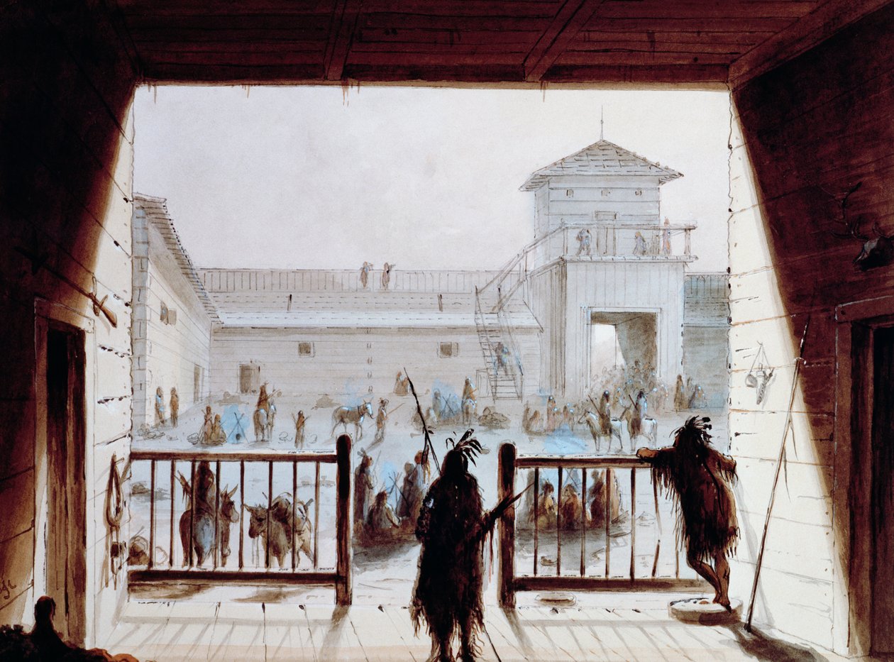 Fort Laramie, de Alfred Jacob Miller (1810-1874), aguarela, EUA de Unbekannt Unbekannt