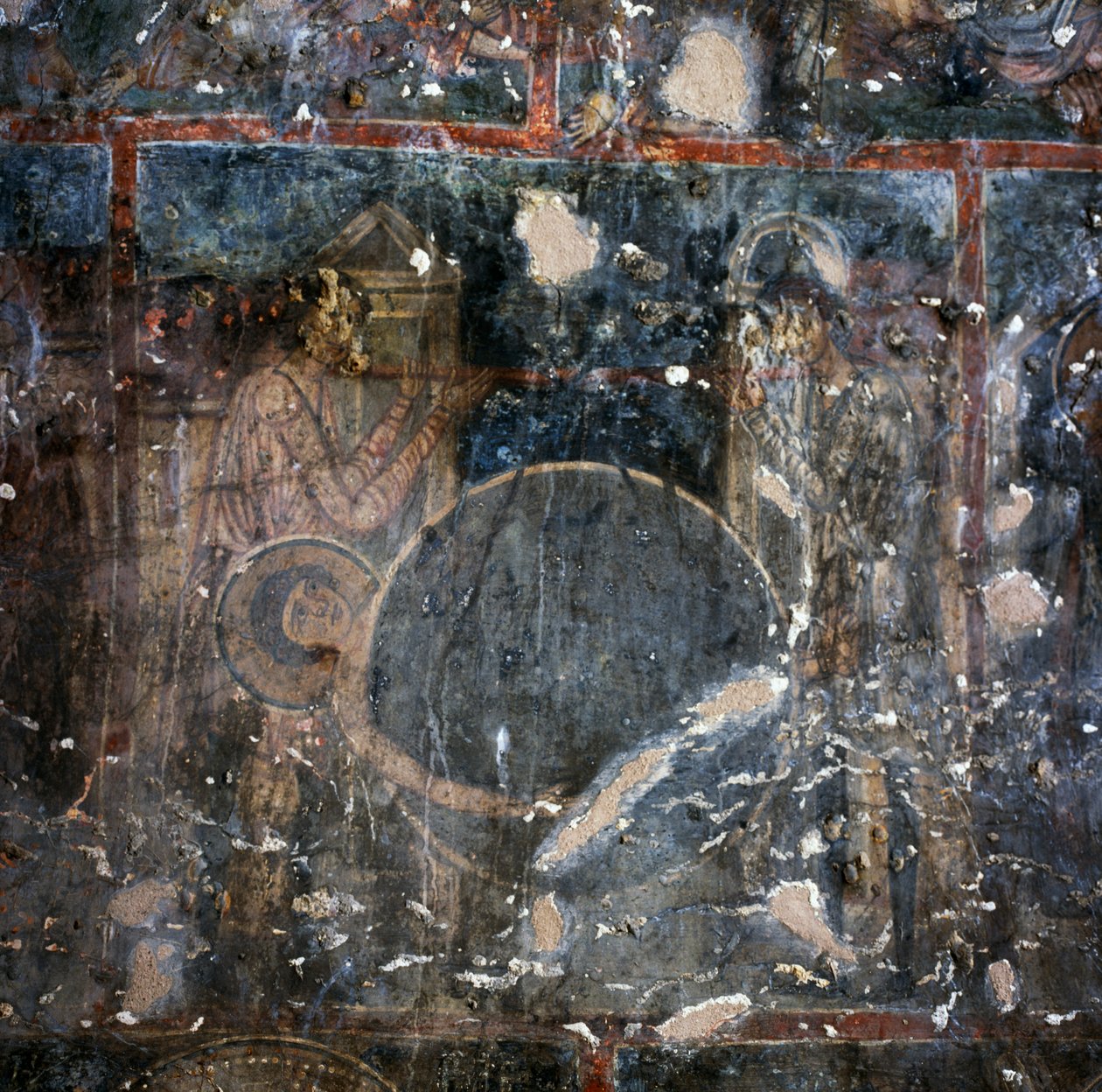 Fresco no mosteiro de Agios Georgios, Diavaide, Creta, Grécia (foto) de Unbekannt Unbekannt