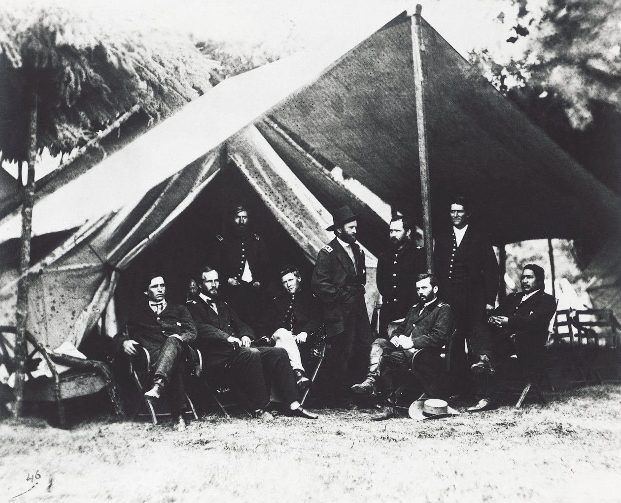 General Ulysses Grant e sua equipe em City Point, verão de 1864, Guerra Civil Americana, EUA de Unbekannt Unbekannt