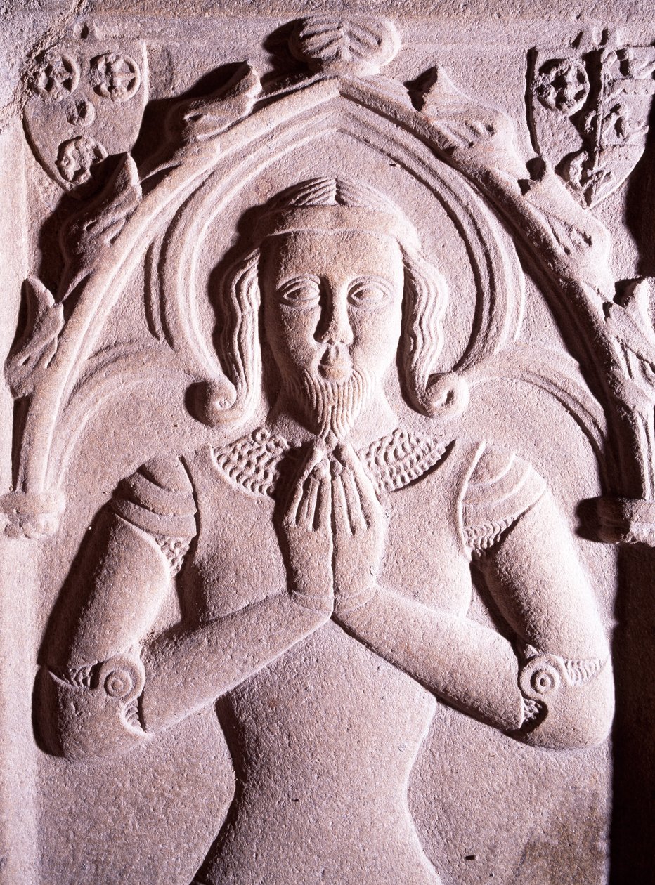 Lápide com decorações em relevo, Coetquen Tower, Dinan, Brittany. Detalhe. França de Unbekannt Unbekannt