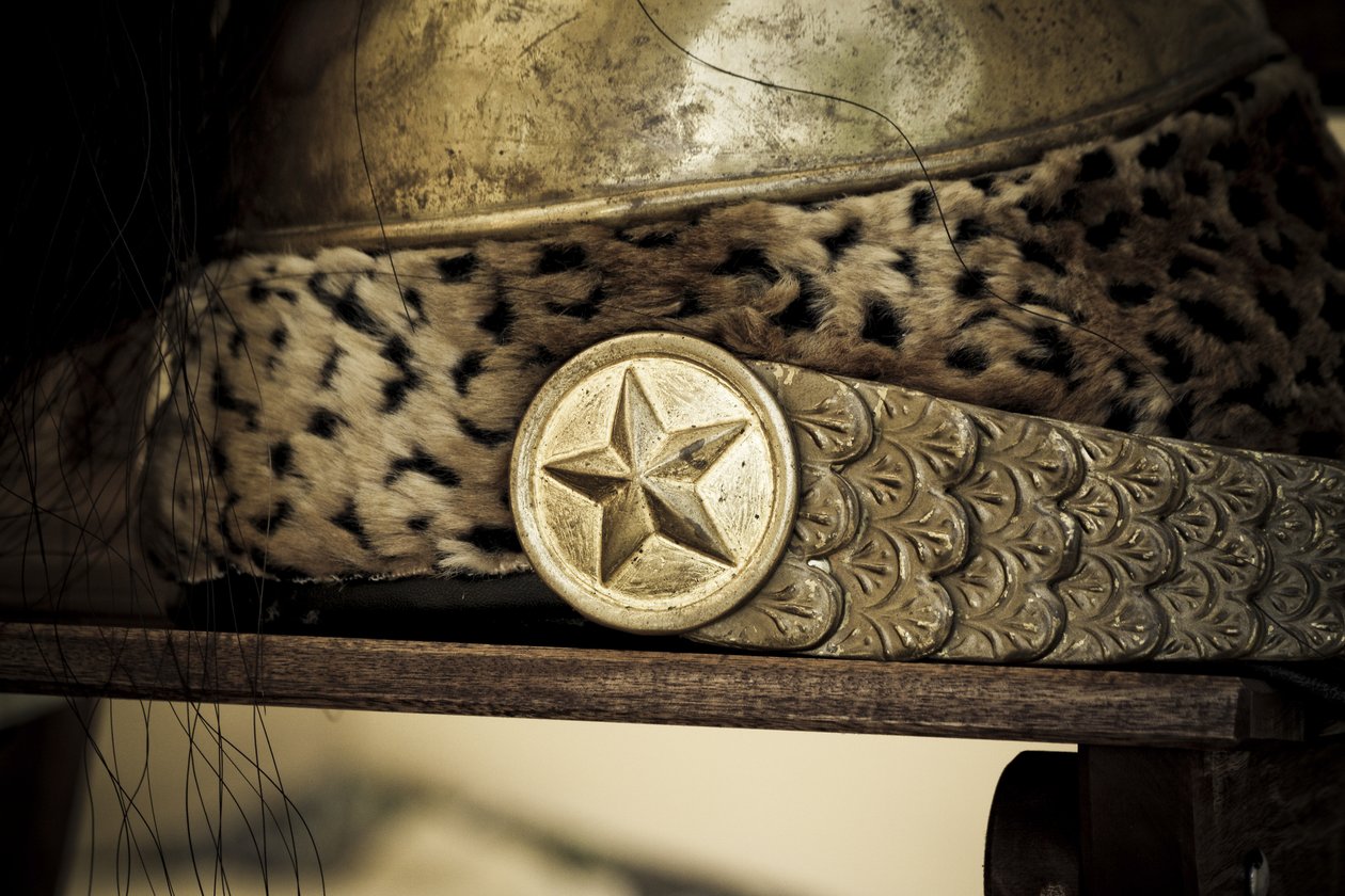 Reencenação histórica: Capacete do 23º Regimento de Dragões, exército francês, Guerras Napoleónicas de Unbekannt Unbekannt