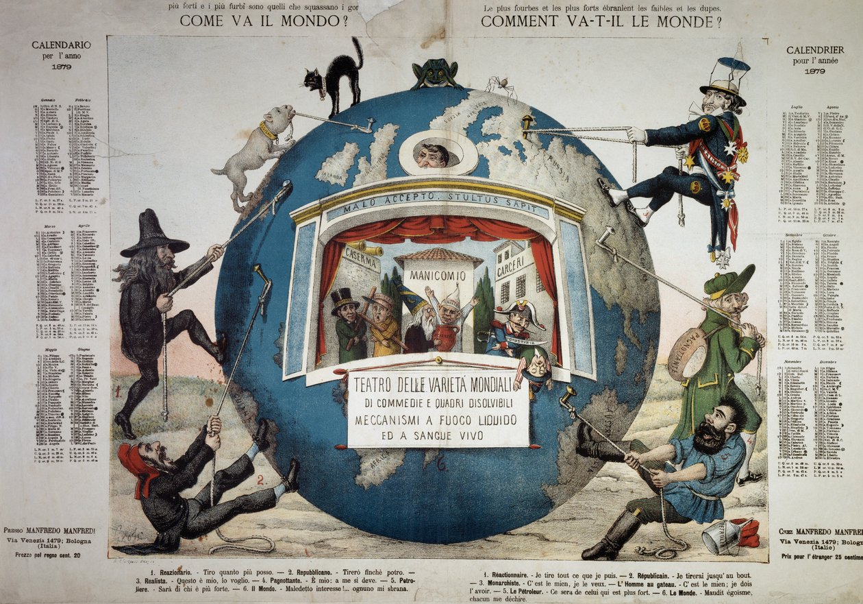 Como o mundo está indo, calendário para o ano de 1879, Itália de Unbekannt Unbekannt