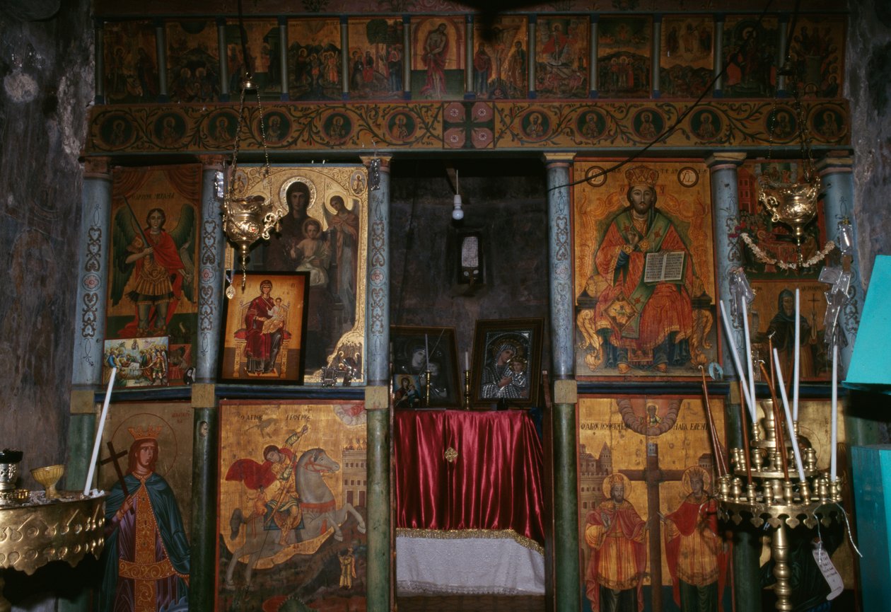 Iconostasia na igreja de Agia Paraskevi, Anisaraki, Creta, Grécia (foto) de Unbekannt Unbekannt