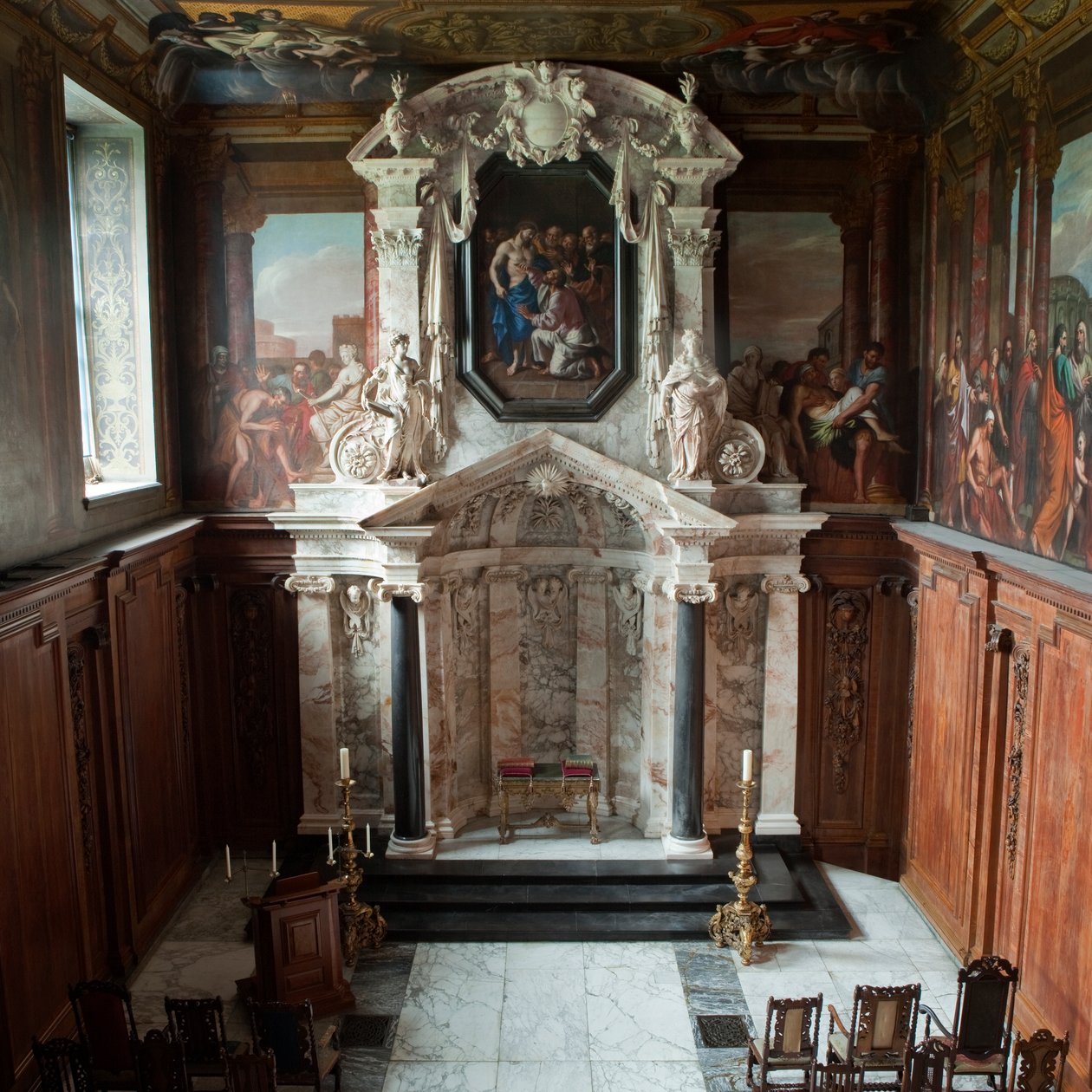 Interior da Capela, Chatsworth House, Derbyshire (foto) de Unbekannt Unbekannt