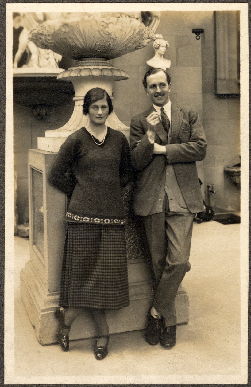 Lady Rachel Cavendish e Visconde Stuart de Findhorn (foto a p/b) de Unbekannt Unbekannt