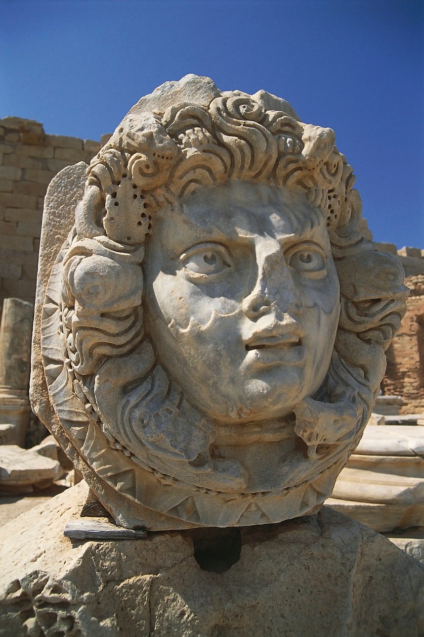 Líbia, Tripolitania, Leptis Magna, Severan Forum, Nereid head de Unbekannt Unbekannt