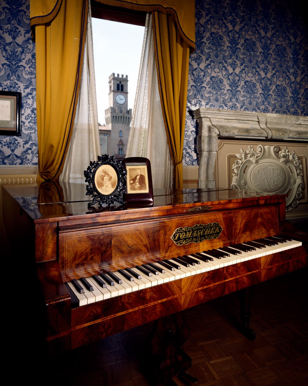 Piano na sala de estar do Palazzo Barezzi, Busseto, Região Emilia Romagna, Itália de Unbekannt Unbekannt
