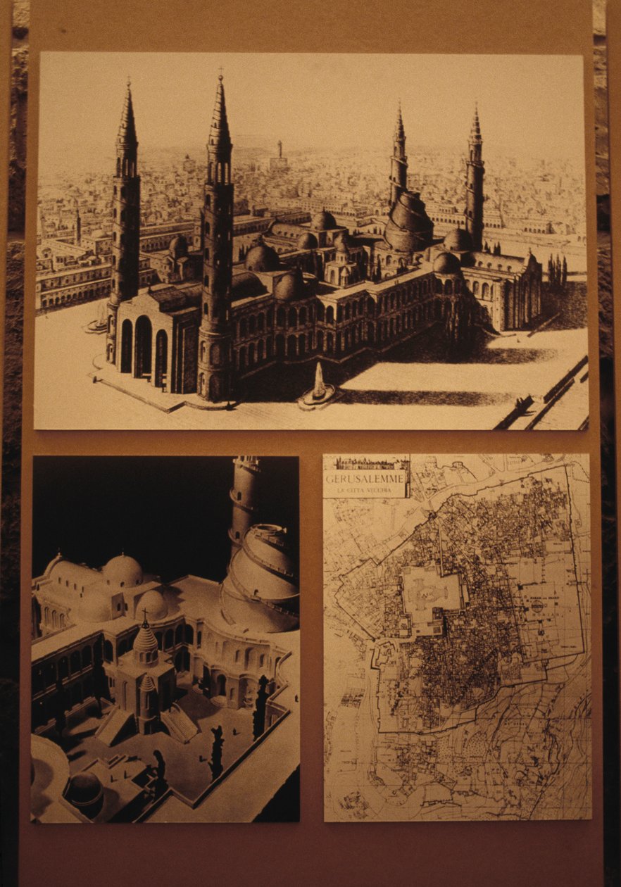 Planos e desenhos da Cidade Velha de Jerusalém, Torre de Jerusalém do Museu de David de Unbekannt Unbekannt