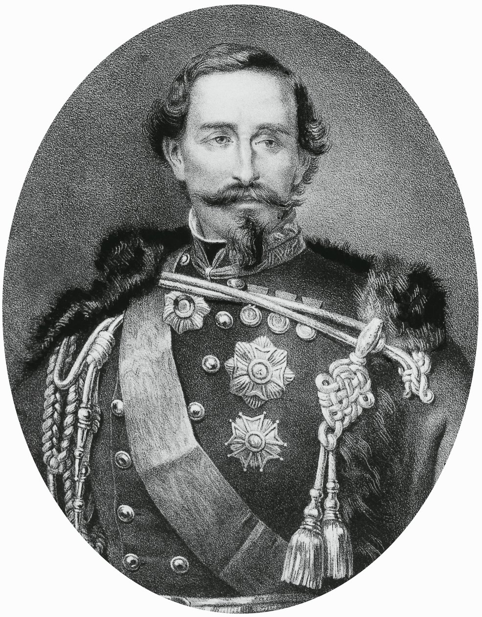 Retrato de Alfonso Ferrero della Marmora (1804-1878), general italiano e político, gravura de Unbekannt Unbekannt