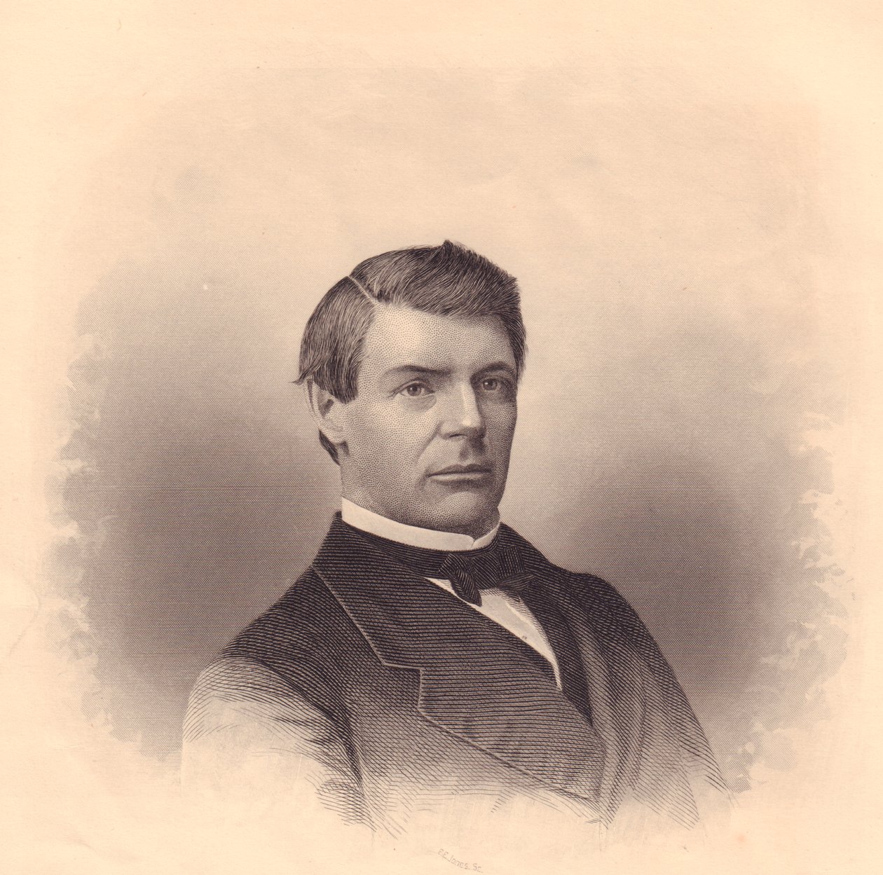 Retrato do bispo metodista americano John Morgan Walden (1831-1914), gravura de FE Jones, cerca de 1870 de Unbekannt Unbekannt