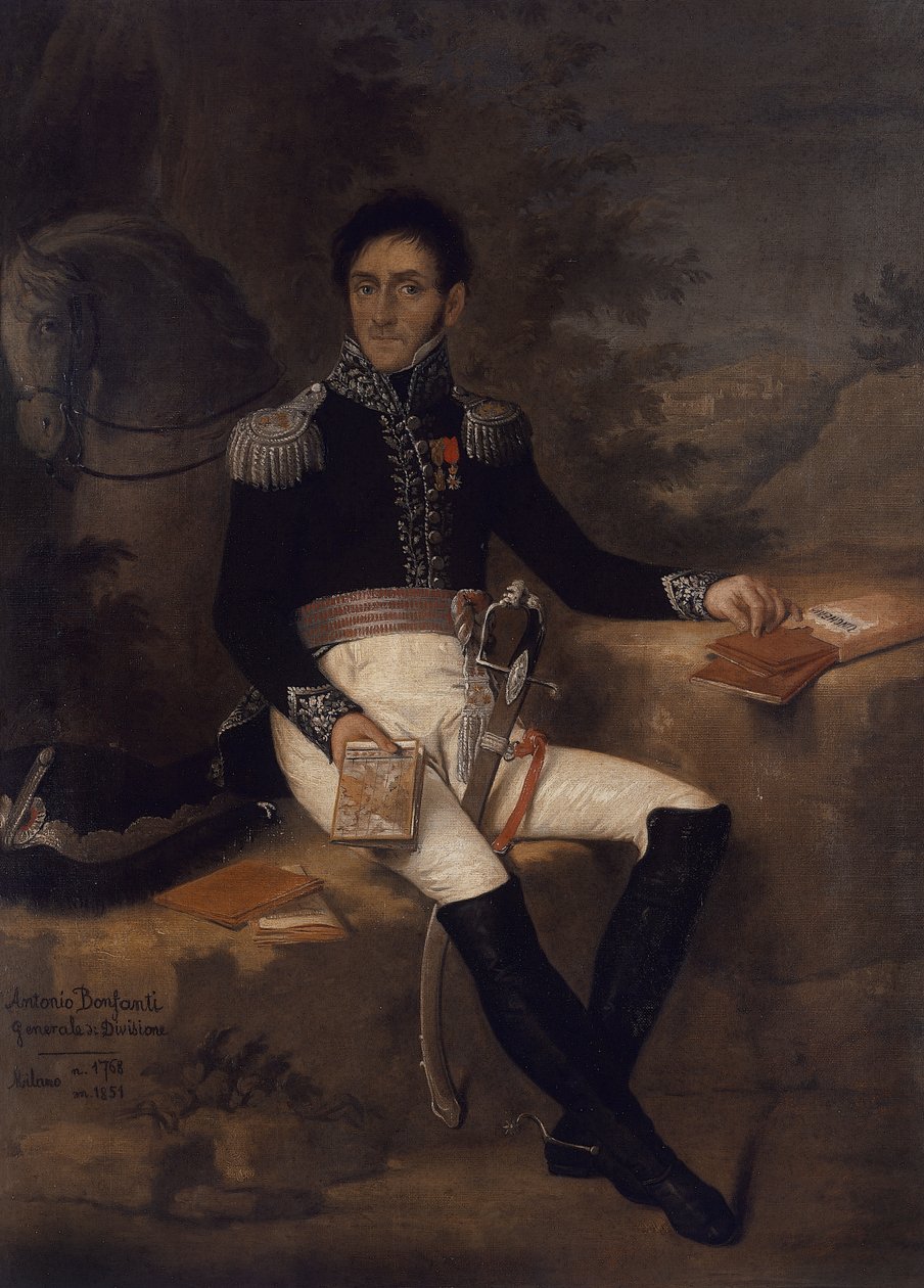 Retrato de Antonio Bonfanti (1768-1851), general italiano, pintura de Zeni, óleo sobre tela, 575x42 cm de Unbekannt Unbekannt