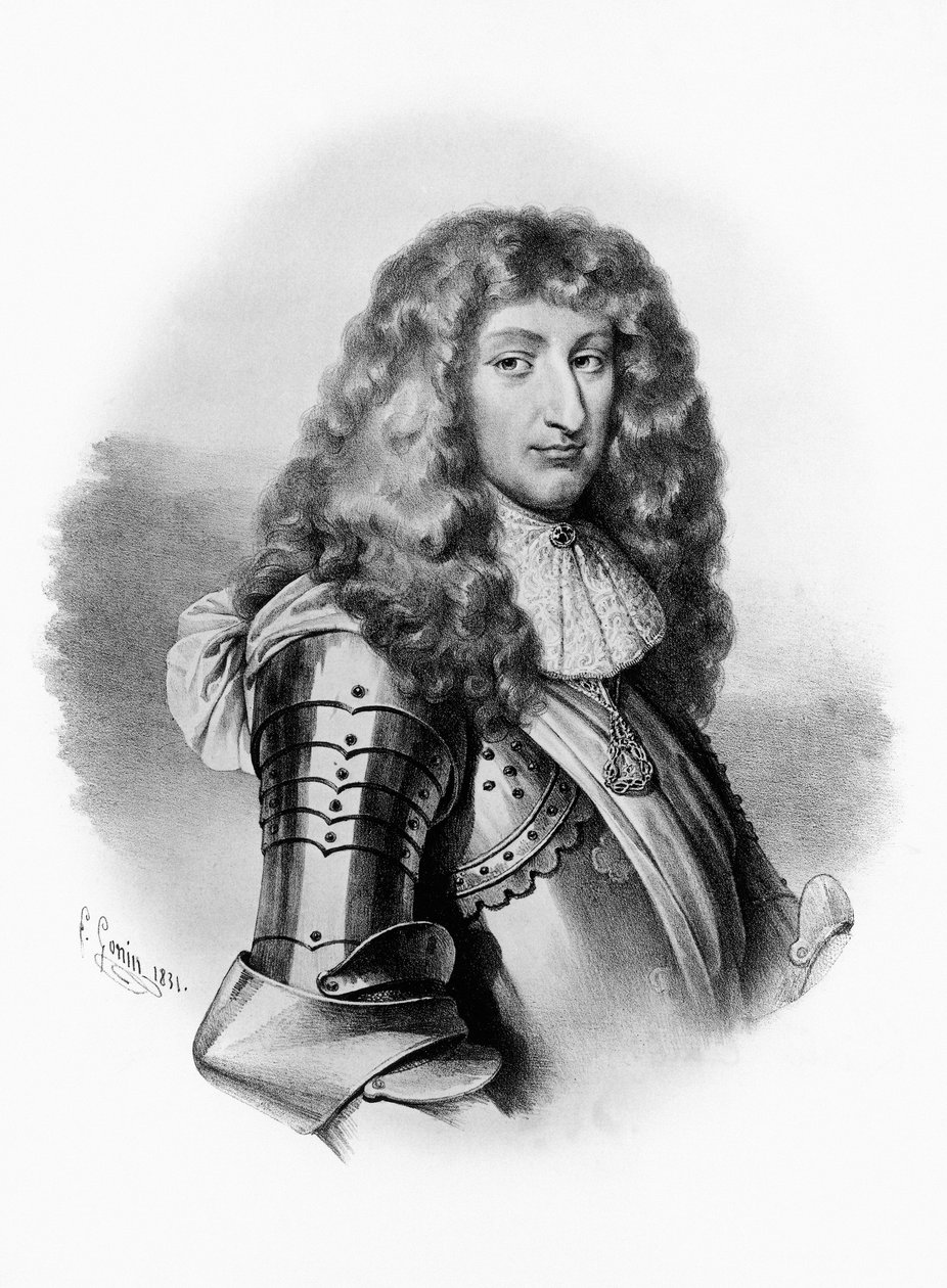 Retrato de Charles Emmanuel II (1634-1675), Duque de Sabóia de 1638, gravura de Unbekannt Unbekannt