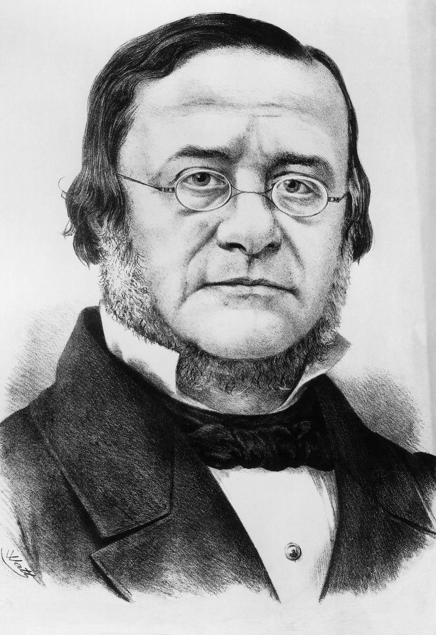 Retrato de Daniele Manin (1804-1857), patriota e político italiano que foi Presidente da República de San Marco de 1848 a 1849, gravado após desenho de Watt de Unbekannt Unbekannt