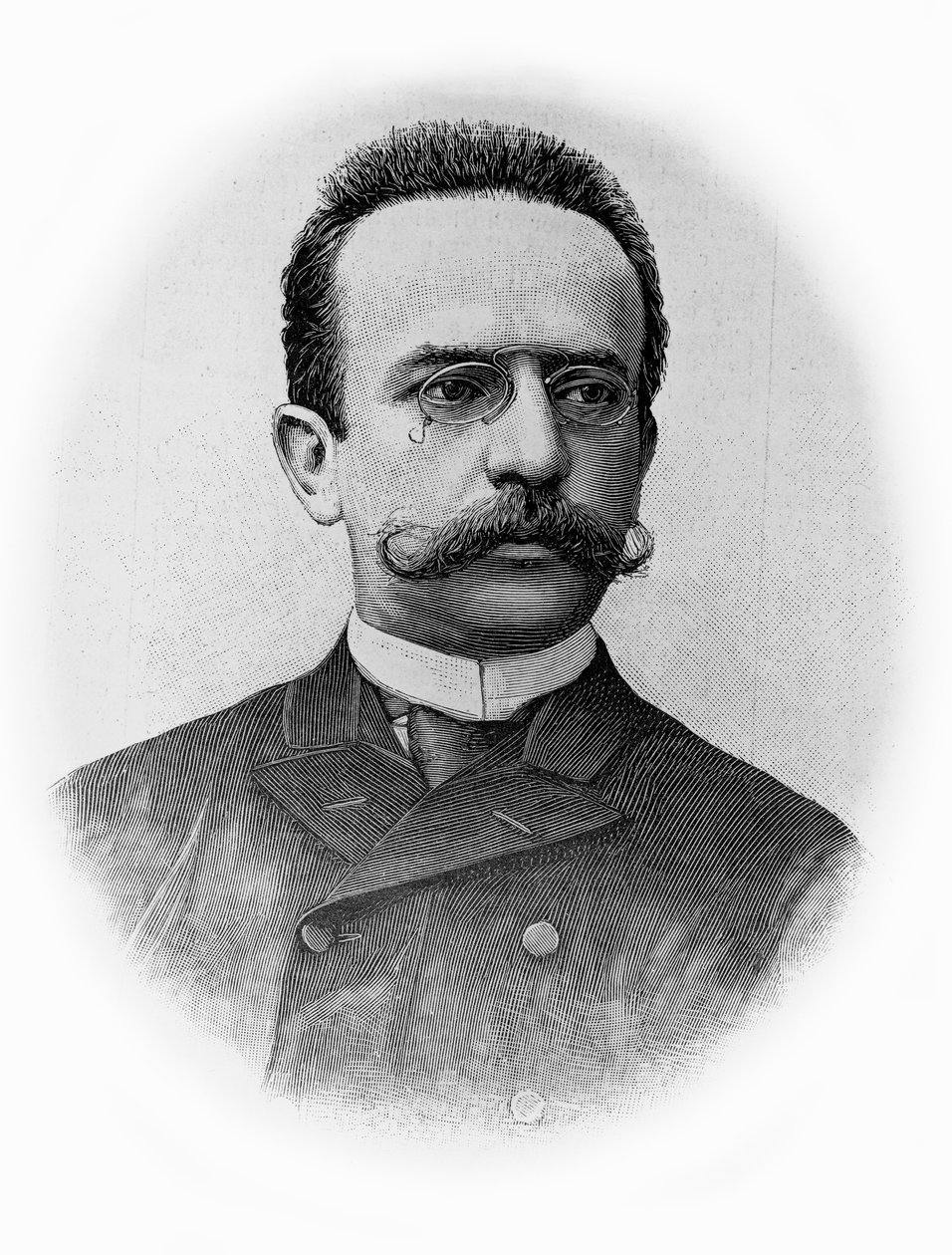 Retrato de Giacinto Gallina (1852-1897), dramaturgo italiano, desenho após fotografia de Unbekannt Unbekannt