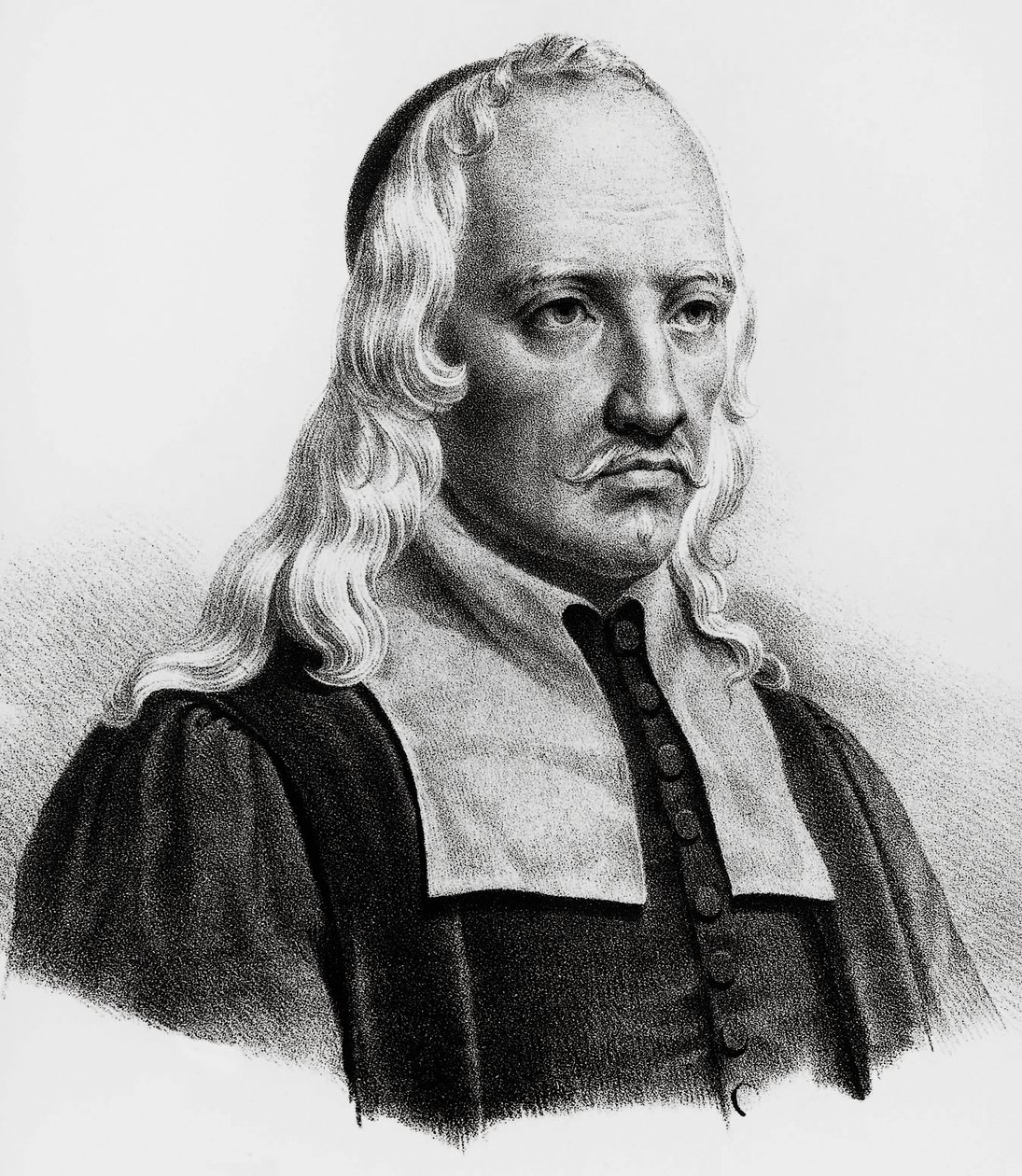 Retrato de Giovanni Alfonso Borelli (1608-1679), matemático italiano, astrônomo, filósofo, fisiologista, gravador de Unbekannt Unbekannt
