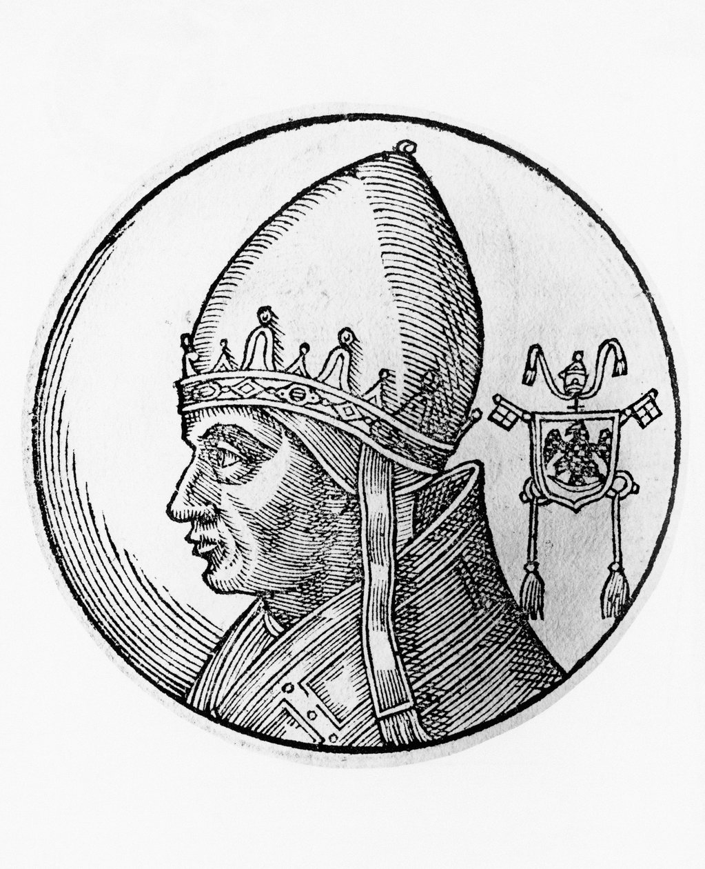 Retrato de Gregory IX (Ugolino dei Conti di Segni, circa 1170-1241) de Unbekannt Unbekannt