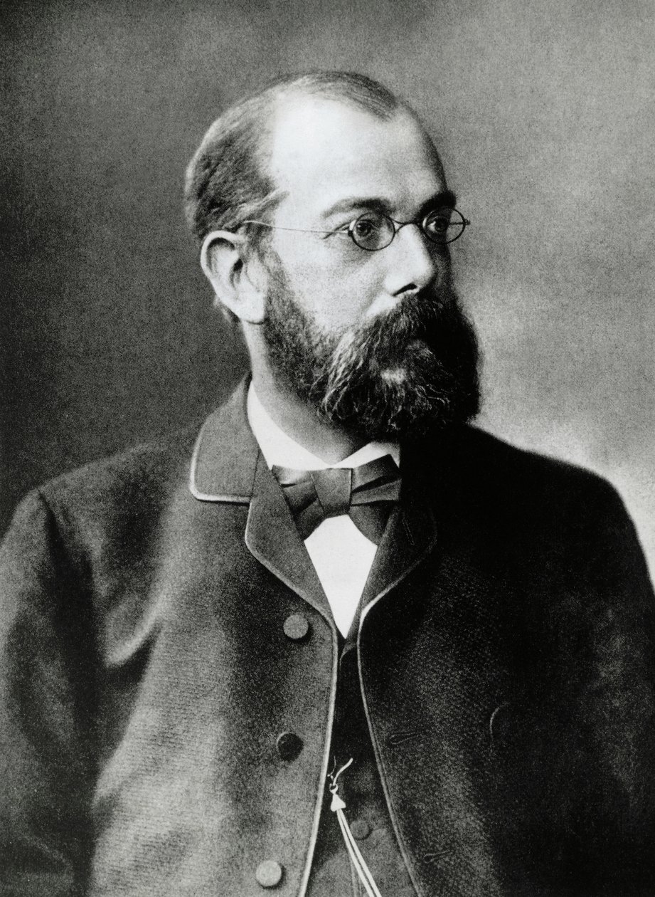 Retrato de Heinrich Hermann Robert Koch (1843-1910), médico e bacteriologista alemão, Prémio Nobel da Medicina em 1905, fotografia de Unbekannt Unbekannt