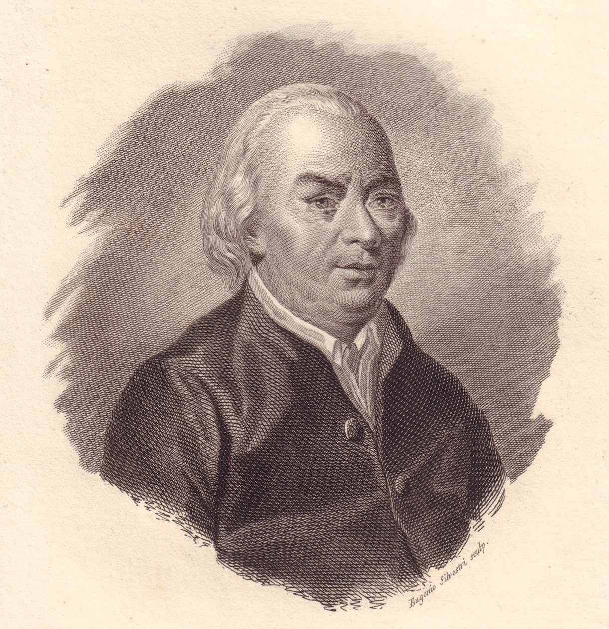 Retrato do poeta italiano Gian Carlo Passeroni (1713-1803), gravura em cobre de Eugenio Silvestri de Unbekannt Unbekannt