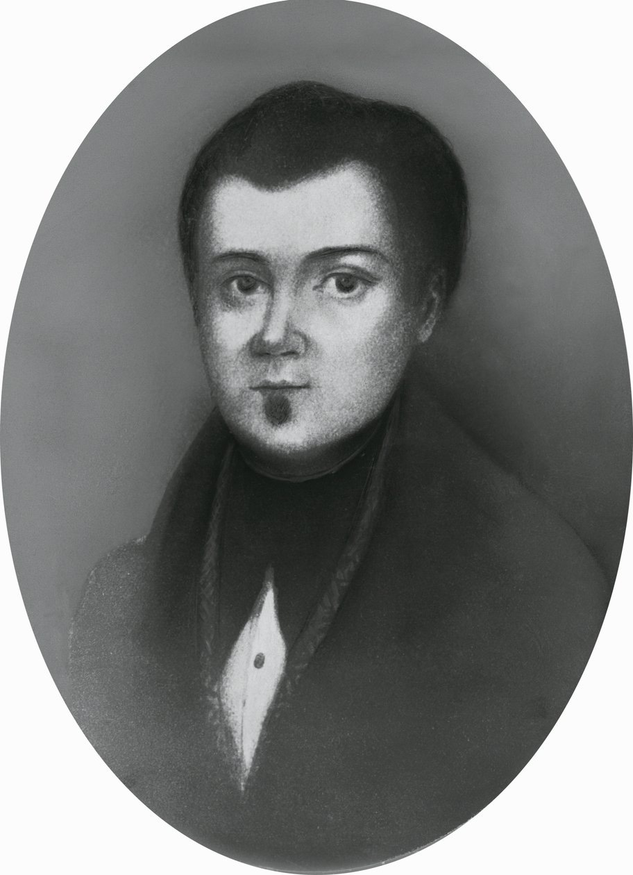 Retrato de Jacopo Ruffini (1805-1833), médico e patriota italiano, gravura de Unbekannt Unbekannt