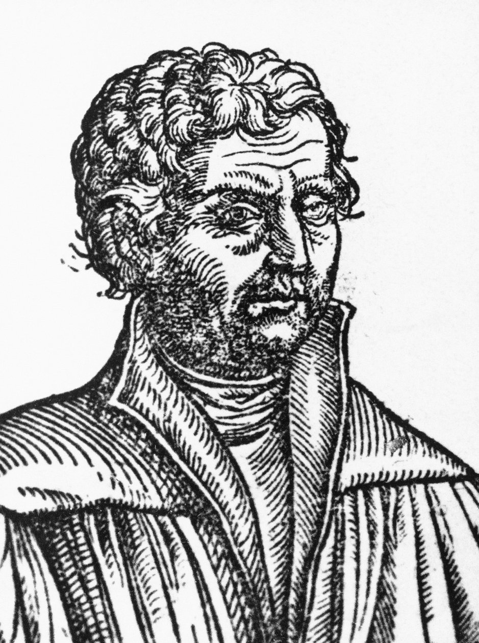 Retrato de Johannes Reuchlin (1455-1522), filósofo e humanista alemão, gravura de Unbekannt Unbekannt