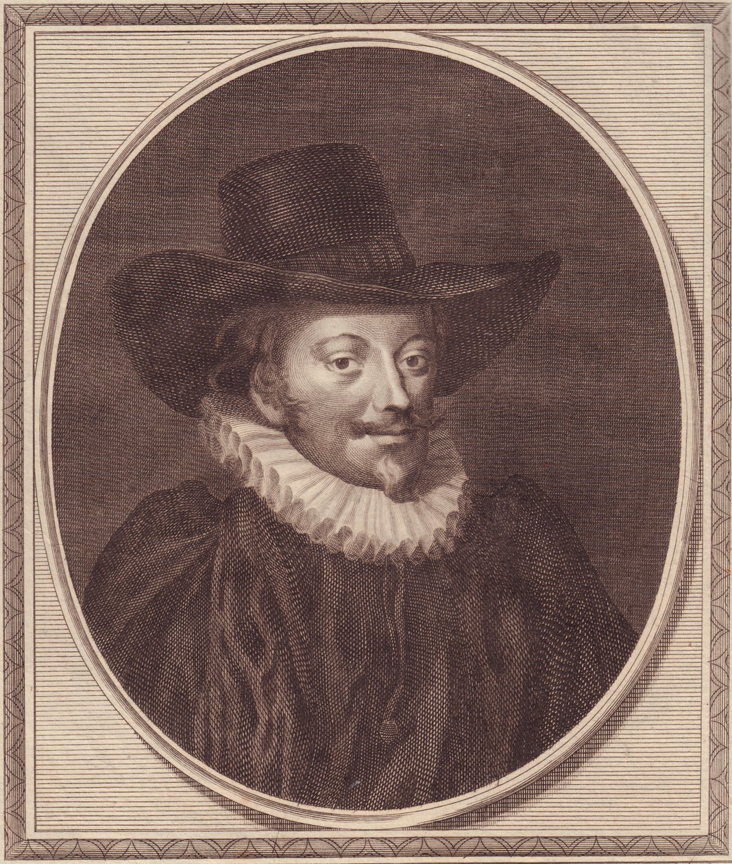 Retrato de John Williams (1582-1650), Arcebispo de York, gravura em cobre de John Goldar (1729-1795) de Unbekannt Unbekannt