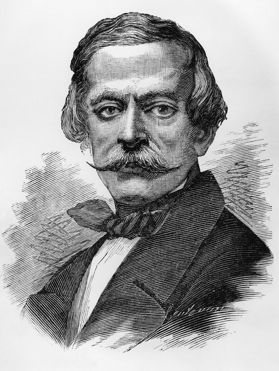 Retrato de Massimo Taparelli, Marquês de Azeglio (1798-1866), patriota italiano, político, escritor e pintor que foi primeiro-ministro da Sardenha de 1849 a 1852, gravura de Unbekannt Unbekannt