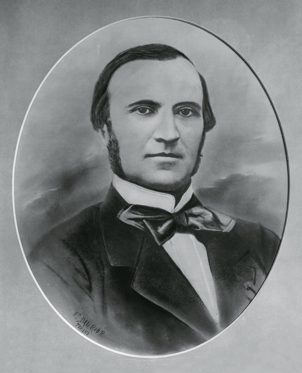 Retrato de Severino Grattoni (1815-1876), arquitecto e engenheiro italiano, gravura de Unbekannt Unbekannt