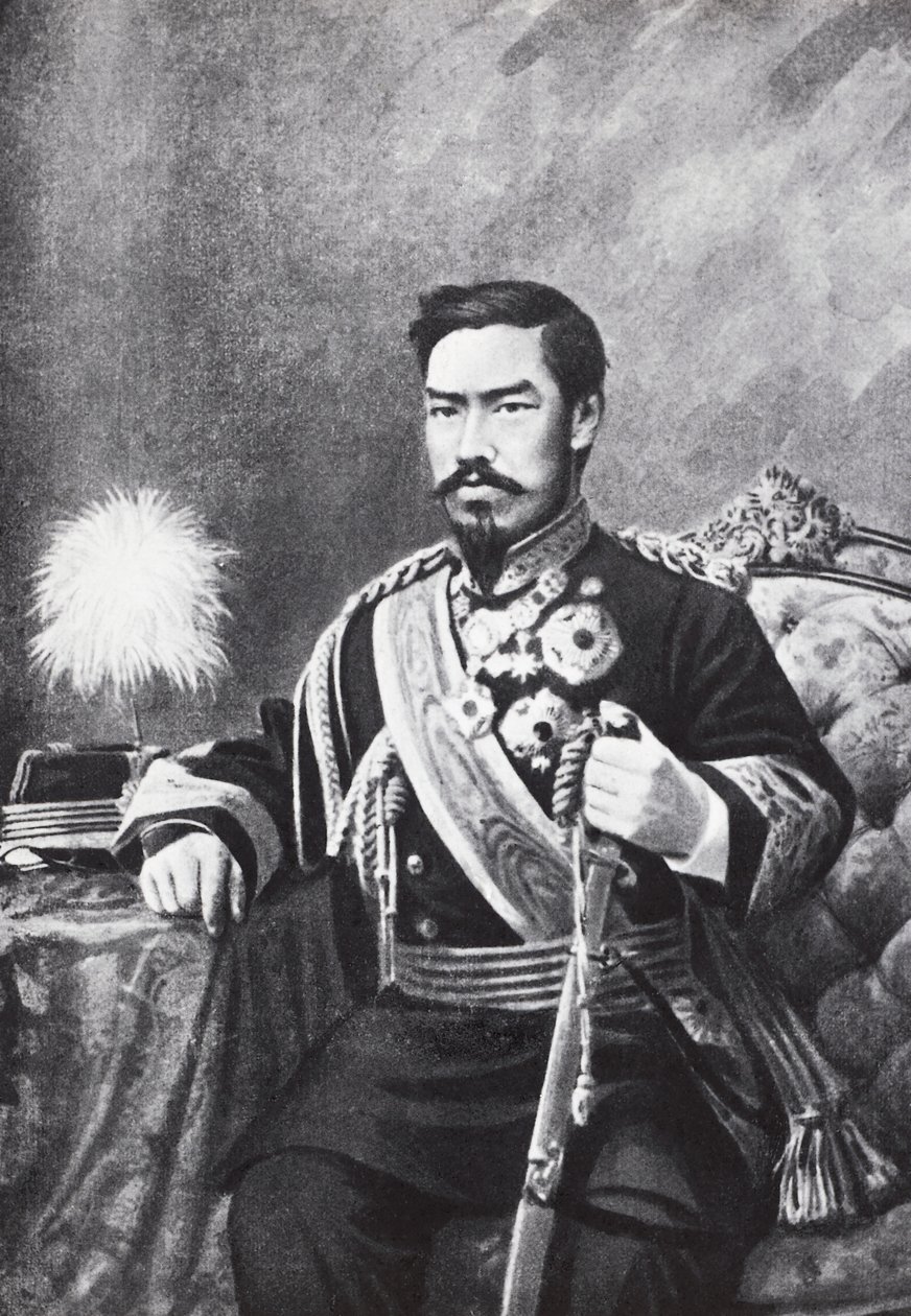Retrato do imperador japonês Meiji (Mutsuhito de Unbekannt Unbekannt