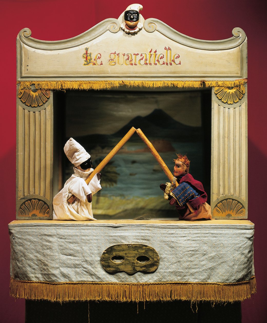 Punch (Pulcinella) e Pasquale Terremoto, bonecos do teatro Maria Imperatriz Guarattelle, Nápoles, Itália (foto) de Unbekannt Unbekannt